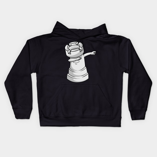 Funny rook as a chess piece Kids Hoodie by Markus Schnabel